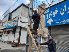 اجرای طرح جهادی با پرسنل خدوم سازمان سیما منظر و فضای سبز شهری شهرداری ملارد 