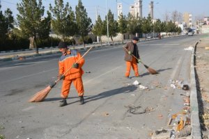 مرحله ای از اجرای طرح جمعه های جهادی شهرداری ملارد  دوازدهم اسفند ماه 