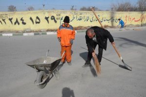 مرحله ای از اجرای طرح جمعه های جهادی شهرداری ملارد  دوازدهم اسفند ماه 