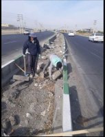 عملیات اصلاح جداول تخریب شده محور چیتگر تا پلیس راه صفادشت