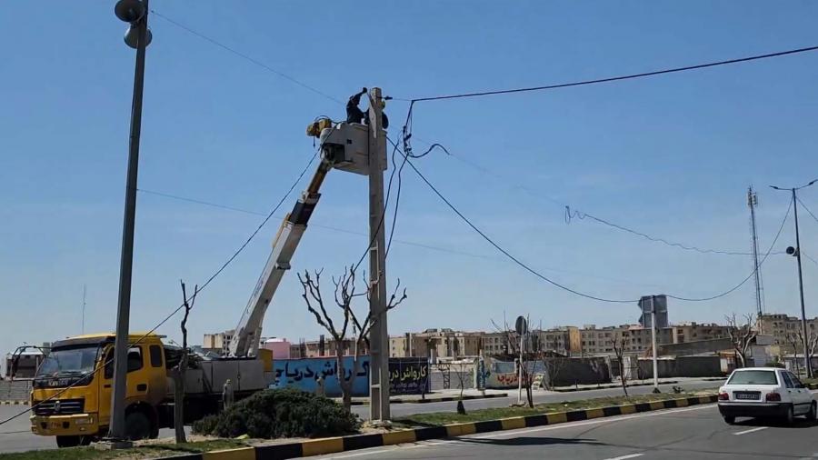 اصلاح روشنایی و رفع خاموشی های بلوار الغدیر شهر ملارد