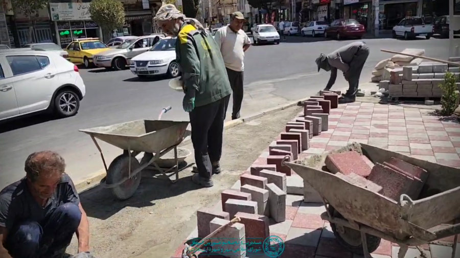 بهسازی و بازپیرایی میدان اطلس با کاشت گیاهان و ایجاد رفیوژ