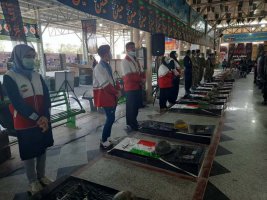 گلباران مزار شهدا به مناسبت هفته دفاع مقدس
