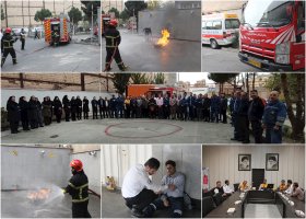 برگزاری کلاس آموزش دوره مقدماتی آتش نشانی به پرسنل مرکز بهداشت ملارد
