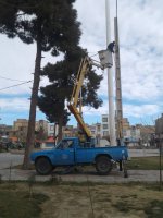 رفع قطعی شبکه هوائی  برق در بوستان ورزش و شهدای گمنام