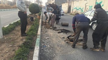 اجرای دور جدید لکه گیری و روکش آسفالت معابر شهر ملارد