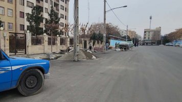 عملیات کفپوش پیاده روی خیابان آمنه اجرایی شد