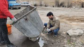 همت و کار وتلاش در جمعه جهادی آخر سال ۱۴۰۲