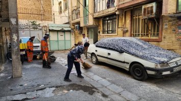 بیست و هشتمین مرحله از طرح محله محور جمعه های جهادی در خیابان دانش غربی شهر ملارد به اجرا درآمد