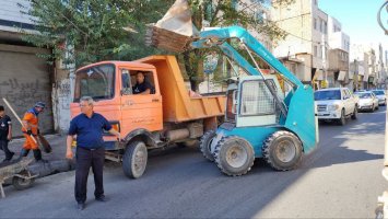 بیست و هشتمین مرحله از طرح محله محور جمعه های جهادی در خیابان دانش غربی شهر ملارد به اجرا درآمد