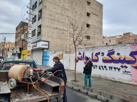 اجرای طرح جهادی با پرسنل خدوم سازمان سیما منظر و فضای سبز شهری شهرداری ملارد 