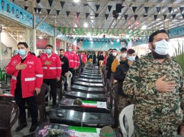 حضور ریاست و پرسنل خدوم سازمان آتشنشانی و خدمات ایمنی ملارد در مراسم یادواره شهدای اقتدار، مدافع حرم و امنیت شهرستان ملارد