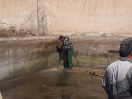 استخر های ذخیره آب در پارکهای سطح شهر پاکسازی و رنگ آمیزی می گردد