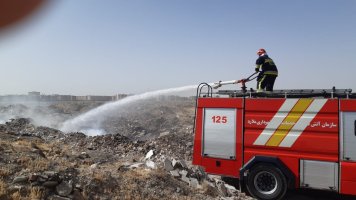  حریق گسترده ضایعات پلاستیکی در قلع فرامرزیه اطفا گردید.