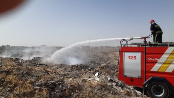  حریق گسترده ضایعات پلاستیکی در قلع فرامرزیه اطفا گردید.