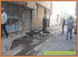 ادامه روند پروژه های لکه گیری و اسفالت معابر شهر ملارد به روایت تصویر