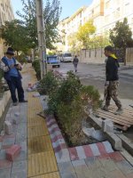 اجرای عملیات کفپوش و پیاده راه خیابان مریم شرقی   