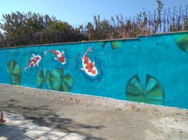 رنگ آمیزی دیوارهای خیابان شهید مطهری و بلوار شهید راغب و نقاشی دیواری در بوستان فدک