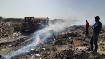  حریق گسترده ضایعات پلاستیکی در قلع فرامرزیه اطفا گردید.