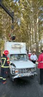 حضور پرسنل عملیات آتش نشانی در حادثه تصادف محور چیتگر  