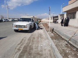 اجرای فضای سبز محوطه بیرونی بیمارستان ملارد