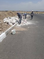 اجرای 5000 متر طول رنگ آمیزی جداول در خرداد1400