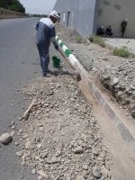 اجرای 5000 متر طول رنگ آمیزی جداول در خرداد1400