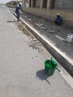 اجرای 5000 متر طول رنگ آمیزی جداول در خرداد1400