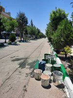 اجرای 5000 متر طول رنگ آمیزی جداول در خرداد1400