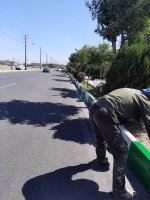 اجرای 5000 متر طول رنگ آمیزی جداول در خرداد1400