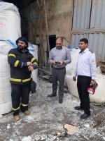 مهار آتش سوزی بزرگ کارخانه تولید یونولیت در سرآسیاب