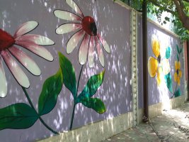 ادامه نقاشی دیواری در بوستان لاله ملارد