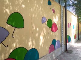 ادامه نقاشی دیواری در بوستان لاله ملارد