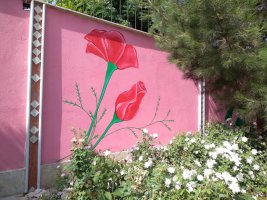 ادامه نقاشی دیواری در بوستان لاله ملارد
