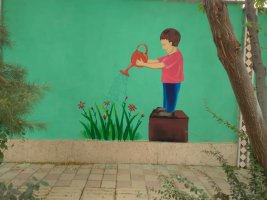 ادامه نقاشی دیواری در بوستان لاله ملارد