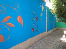 ادامه نقاشی دیواری در بوستان لاله ملارد