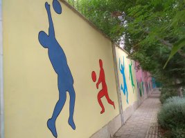 ادامه نقاشی دیواری در بوستان لاله ملارد