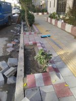 اجرای عملیات کفپوش و پیاده راه خیابان مریم شرقی   