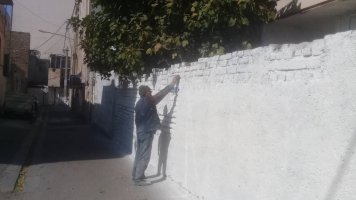 رنگ آمیزی دیوارهای خیابان شهید مطهری و بلوار شهید راغب و نقاشی دیواری در بوستان فدک