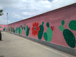 نقاشی دیواری در بوستان مادر به همت سازمان فضای سبز