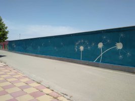 نقاشی دیواری در بوستان مادر به همت سازمان فضای سبز