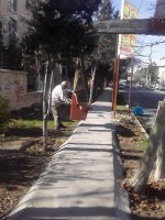 جانمایی نیمکت های بتنی در خیابان شهر ملارد