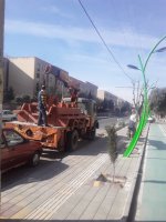 جانمایی نیمکت های بتنی در خیابان شهر ملارد