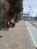 جانمایی نیمکت های بتنی در خیابان شهر ملارد