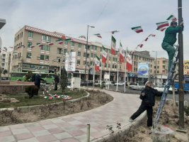 آذین بندی شهر ملارد به مناسبت گرامیداشت دهه مبارک فجر