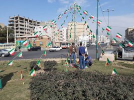 آذین بندی شهر ملارد به مناسبت گرامیداشت دهه مبارک فجر