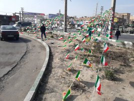 آذین بندی شهر ملارد به مناسبت گرامیداشت دهه مبارک فجر