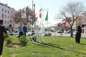 گزارش تصویری اجرای طرح جانمایی و نصب المانهای نوروزی