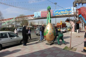 گزارش تصویری اجرای طرح جانمایی و نصب المانهای نوروزی