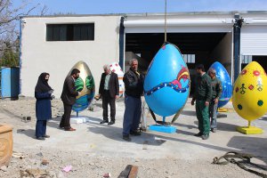 گزارش تصویری اجرای طرح جانمایی و نصب المانهای نوروزی